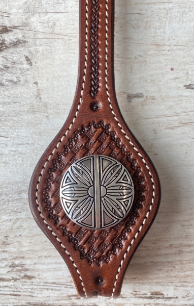 Feather Shield Concho antik in 3 Größen